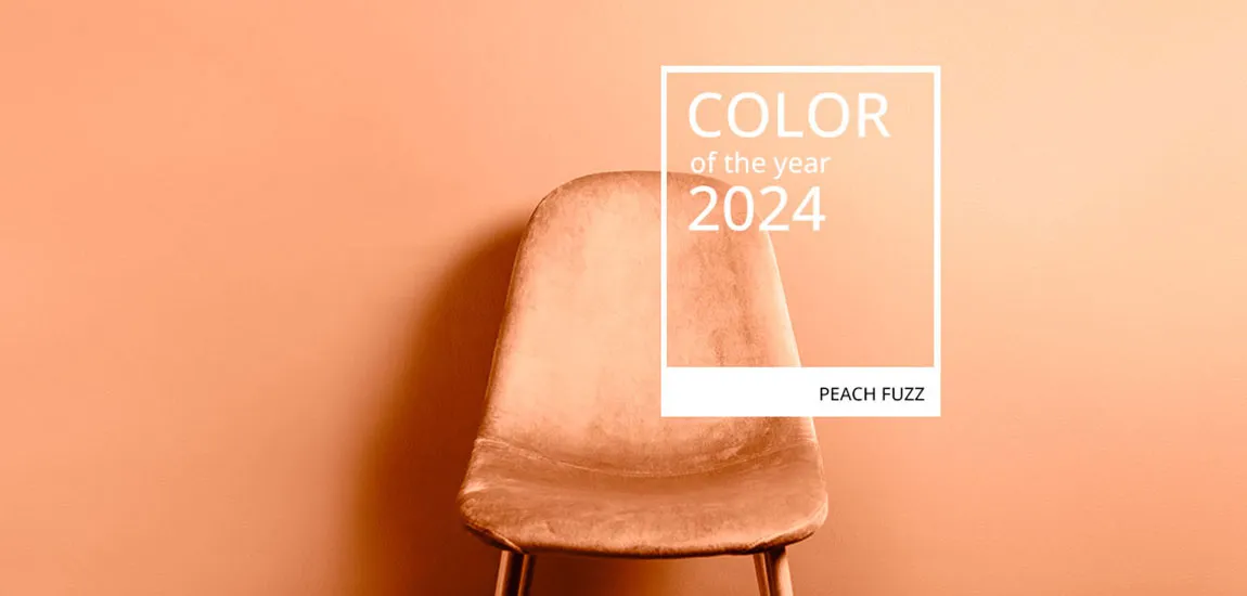Pantones Farbe des Jahres 2024 - "Peach Fuzz"